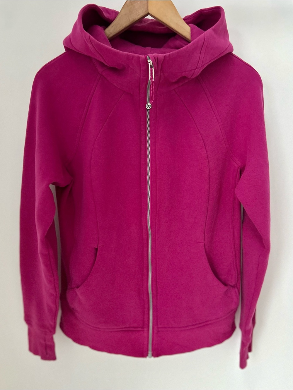 lululemon Scuba Full Zip Hoodie Magenta Pink Size 10 20x24